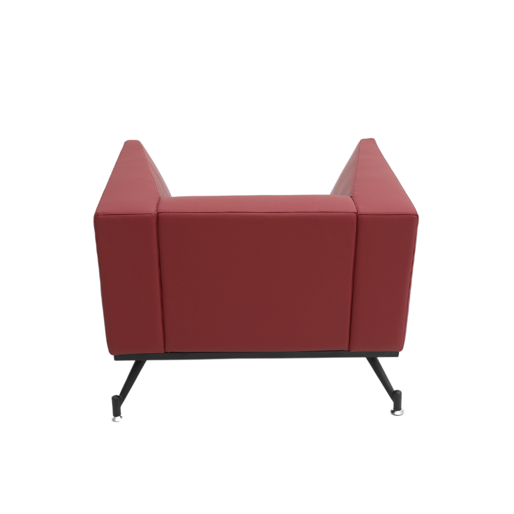 Diagonal Single Seater Leather Office Meeting Lounge Sofa - Gavisco Office Furniture