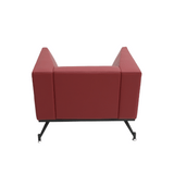 Diagonal Single Seater Leather Office Meeting Lounge Sofa - Gavisco Office Furniture