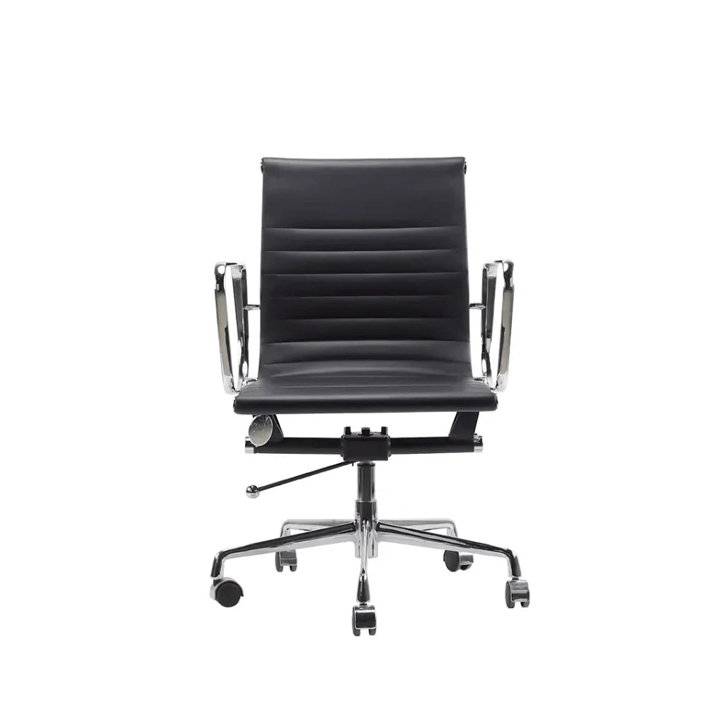 Eames-M Mid Back Leather Office Conference Meeting Chair - Gavisco Office Furniture