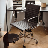 Eames-M Mid Back Leather Office Conference Meeting Chair - Gavisco Office Furniture