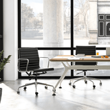 Eames-M Mid Back Leather Office Conference Meeting Chair - Gavisco Office Furniture
