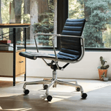 Eames-M Mid Back Leather Office Conference Meeting Chair - Gavisco Office Furniture
