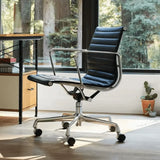 Eames-M Mid Back Leather Office Conference Meeting Chair - Gavisco Office Furniture