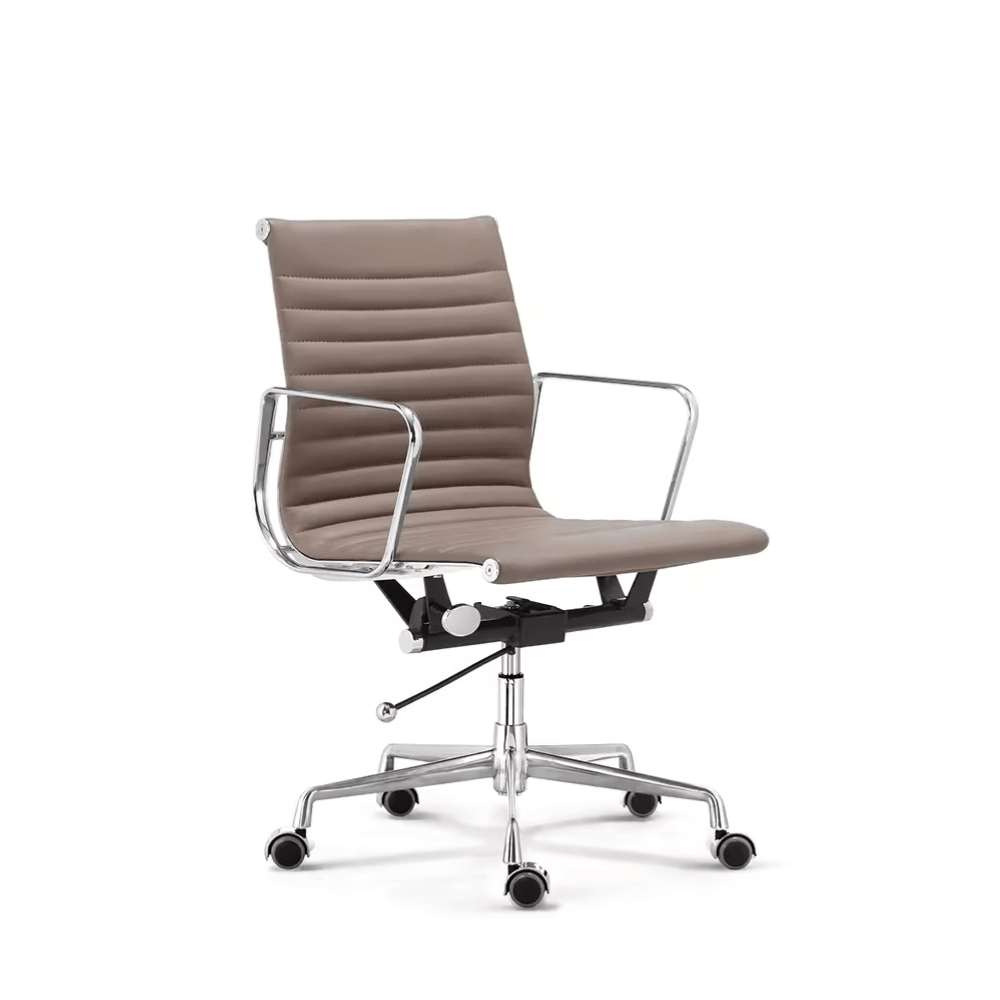 Eames-M Mid Back Leather Office Conference Meeting Chair - Gavisco Office Furniture