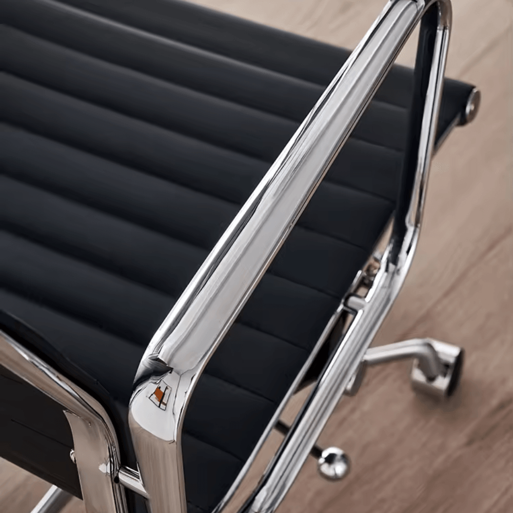 Eames-M Mid Back Leather Office Conference Meeting Chair - Gavisco Office Furniture