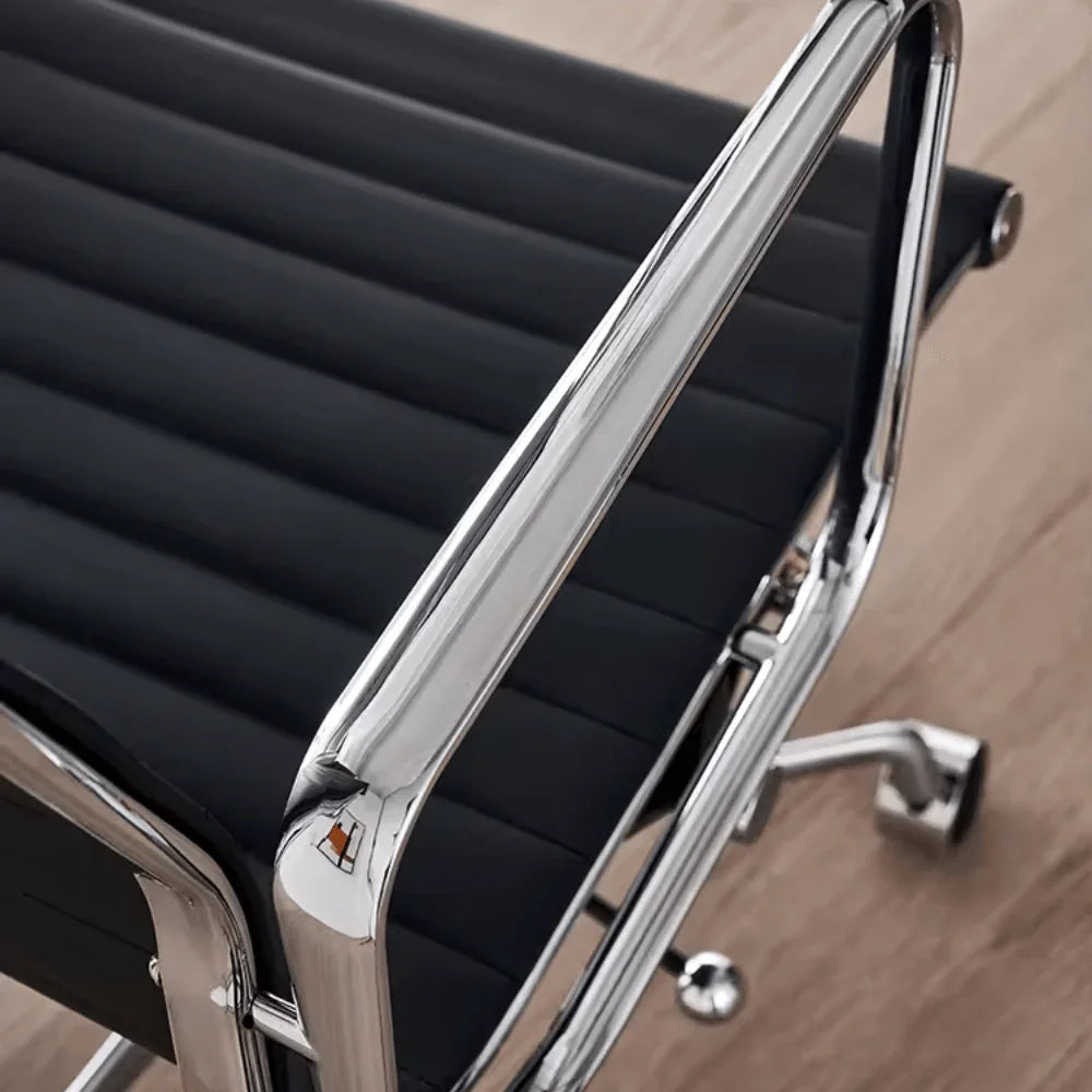 Eames-M Mid Back Leather Office Conference Meeting Chair - Gavisco Office Furniture