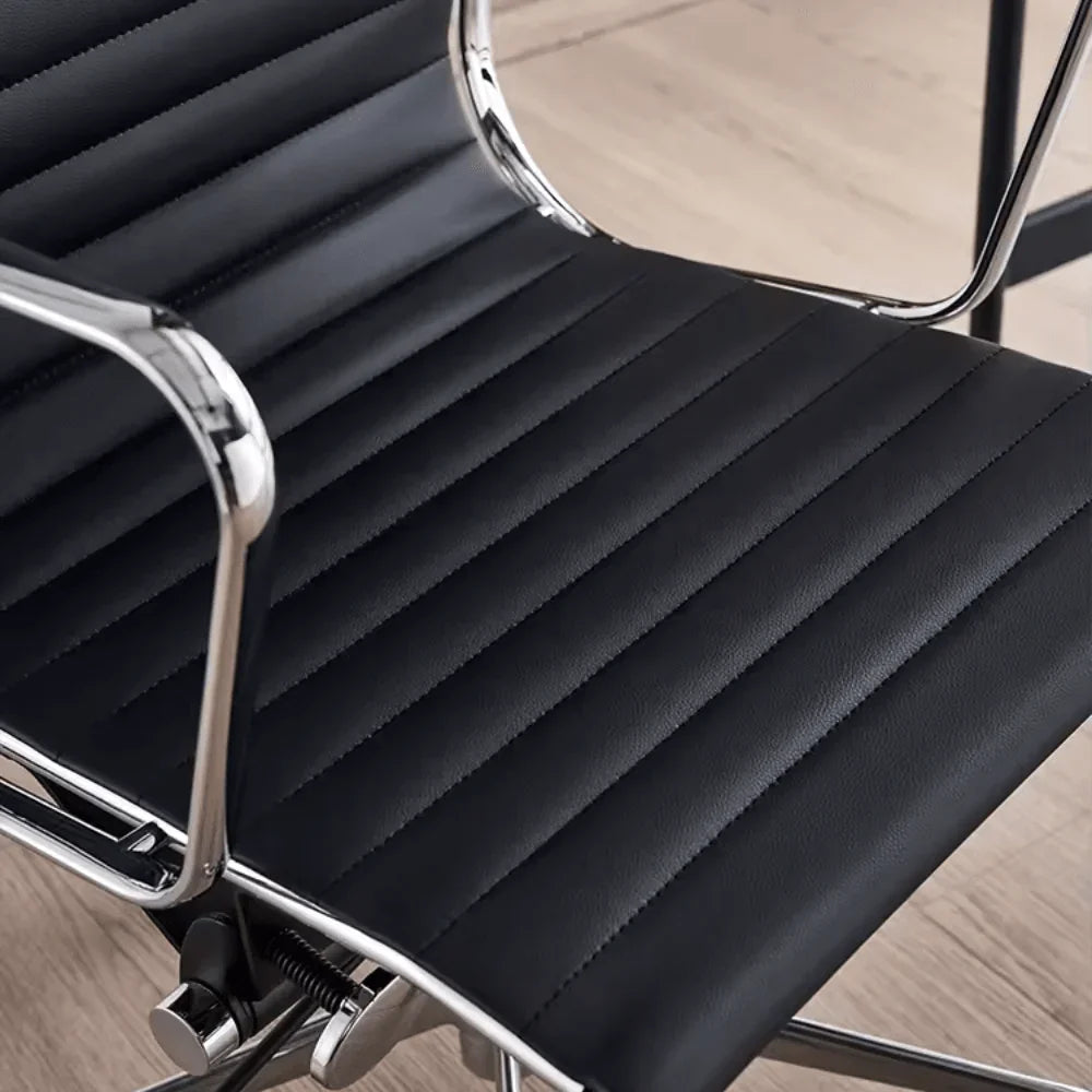 Eames-M Mid Back Leather Office Conference Meeting Chair - Gavisco Office Furniture