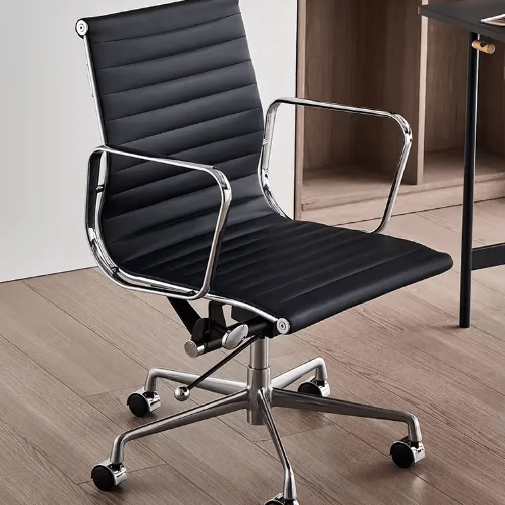 Eames-M Mid Back Leather Office Conference Meeting Chair - Gavisco Office Furniture