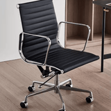 Eames-M Mid Back Leather Office Conference Meeting Chair - Gavisco Office Furniture
