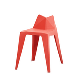 Edge Low Back Stackable Plastic Round Stool