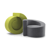 Eggroll Creative Office Fabric Spiral Lounge Sofa Armchair - Gavisco Office Furniture