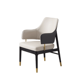 Ellis 現代輕奢風皮革實木餐椅