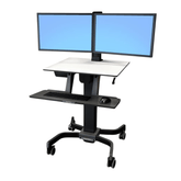 Ergotron WorkFit-C Dual Monitor Sit-Stand Workstation - Gavisco Office Furniture