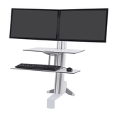 Ergotron WorkFit-S Dual Monitor Workstation with Worksurface - Gavisco Office Furniture