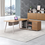 Explorer Office Executive Desk with Side Table and Storage Cabinet - Gavisco Office Furniture