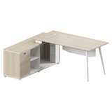 Explorer Office Executive Desk with Side Table and Storage Cabinet - Gavisco Office Furniture