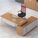 Explorer Office Executive Desk with Side Table and Storage Cabinet - Gavisco Office Furniture