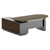 Fantasy-A Modern Office Executive Desk with Side Return Cabinet