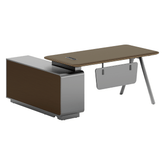 Fantasy-D Modern Office Executive Desk with Side Return Cabinet