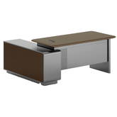 Fantasy-E Modern Office Executive Desk with Side Return Cabinet