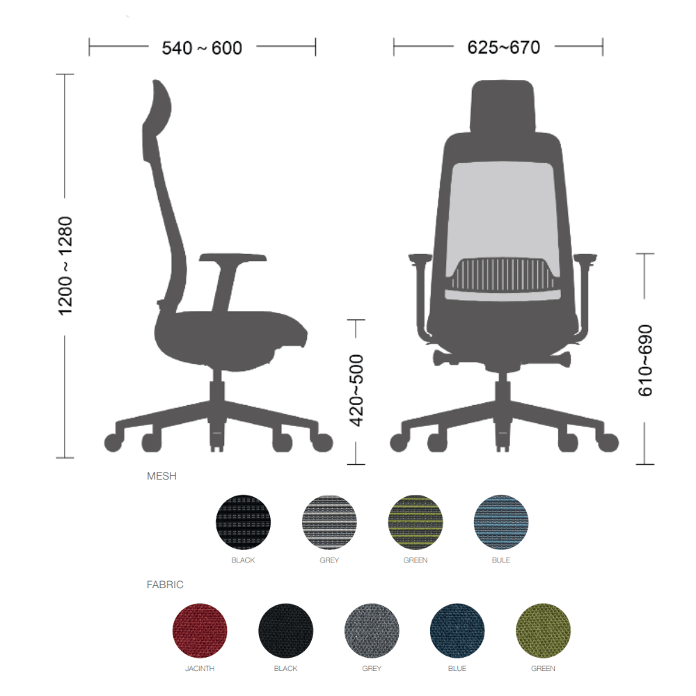 Filo High Back Mesh Ergonomic Office Chair - Gavisco Office Furniture