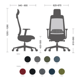 Filo High Back Mesh Ergonomic Office Chair - Gavisco Office Furniture