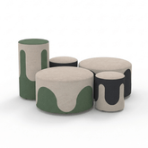 Fluid Modern Sofa Ottoman Pouf