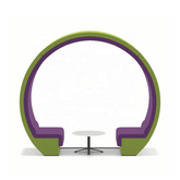 Full Moon Two Seater Office High Back Sofa Open Meeting Pod - Gavisco Office Furniture
