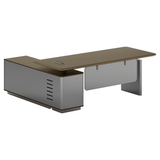 Garrison-A Modern Electric Standing Executive Desk with Side Return Cabinet