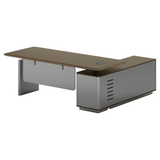 Garrison-A Modern Electric Standing Executive Desk with Side Return Cabinet