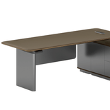 Garrison-A Modern Electric Standing Executive Desk with Side Return Cabinet