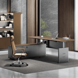 Garrison-A Modern Electric Standing Executive Desk with Side Return Cabinet