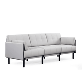 Global Three Seater Modern Leather Office Lounge Sofa - Gavisco Office Furniture
