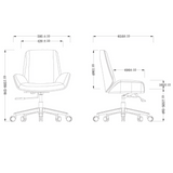 Grain-M Mid Back Bentwood Office Leather Meeting Conference Chair
