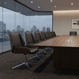 Grain-M Mid Back Bentwood Office Leather Meeting Conference Chair