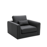 Hamilton Single Seater Modern Leather Office Lounge Sofa - Gavisco Office Furniture
