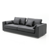 Hamilton Three Seater Modern Leather Office Lounge Sofa - Gavisco Office Furniture