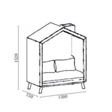 House Two Seater Acoustic Privacy High Back Fabric Lounge Sofa Booth - Gavisco Office Furniture