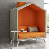 House Two Seater Acoustic Privacy High Back Fabric Lounge Sofa Booth - Gavisco Office Furniture