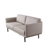 Bamboo Three Seater Leather Office Lounge Sofa - Gavisco Office Furniture