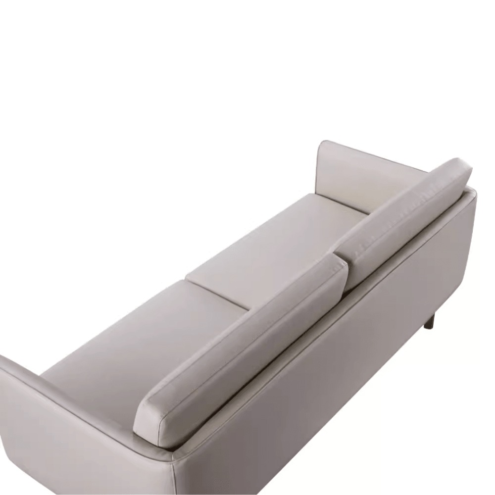 Bamboo Three Seater Leather Office Lounge Sofa - Gavisco Office Furniture