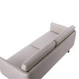 Bamboo Three Seater Leather Office Lounge Sofa - Gavisco Office Furniture