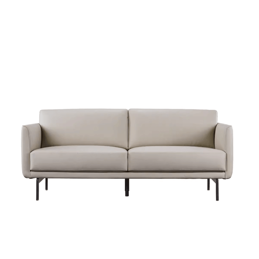 Bamboo Three Seater Leather Office Lounge Sofa - Gavisco Office Furniture