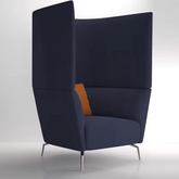 Kas Single Seater Fabric Acoustic High Back Privacy Lounge Sofa Booth - Gavisco Office Furniture