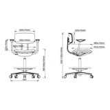 Kuppy-D Mini Swivel Office Barstool Drafting Chair with No Armrest