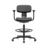 Kuppy-D Mini Swivel Office Barstool Drafting Chair with No Armrest