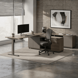 Lofty-F2E Executive Electric Standing Desk with Side Return Cabinet