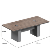 Maddok-B 2.4M Small Conference Meeting Table with Cable Management - Gavisco Office Furniture
