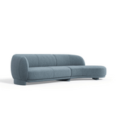 Mammoth Modern Fabric Office Modular Curved Sectional Sofa