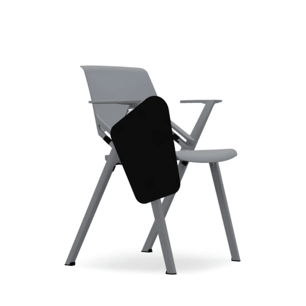 Mantis-C Modern Stackable Training Chair with Writing Board and Armrest - Gavisco Office Furniture